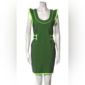 chinese dress ladies Marc Jacobs Bright Yellow Lace Mini Dress with Sequin Embellishment   PaumLosAngeles